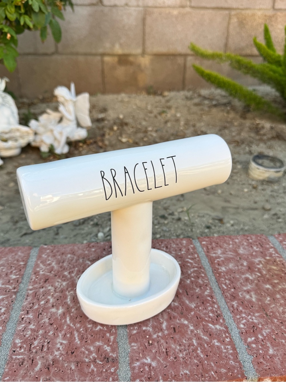 Rae Dunn White Ceramic Bracelet Stand Organizer